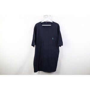 Vintage 90s Nautica Mens Large Baggy Fit Sailboat Pocket T-Shirt Navy Blue USA